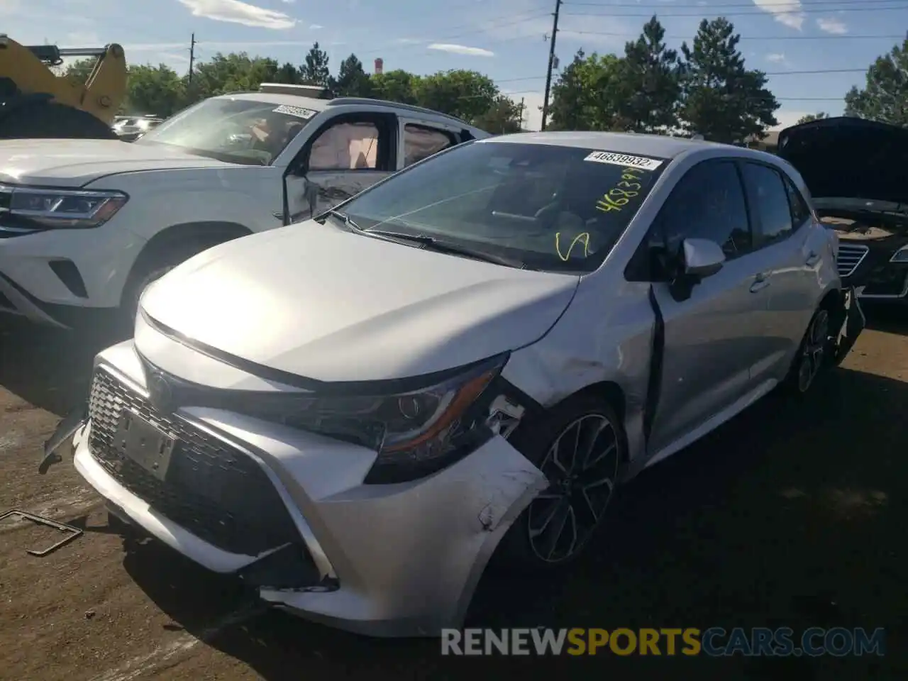 2 Photograph of a damaged car JTNK4RBE4K3056112 TOYOTA COROLLA 2019