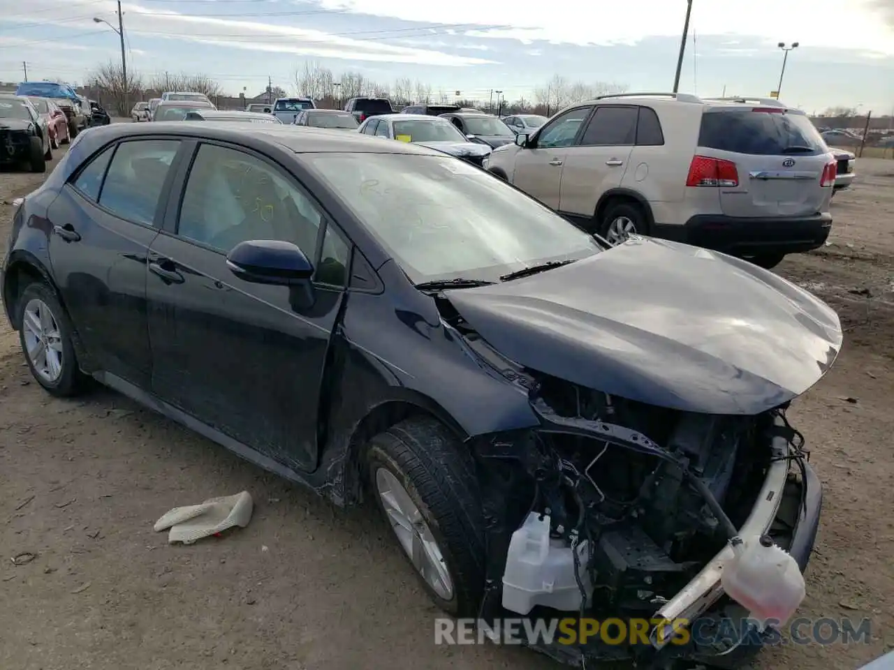 1 Photograph of a damaged car JTNK4RBE4K3057650 TOYOTA COROLLA 2019