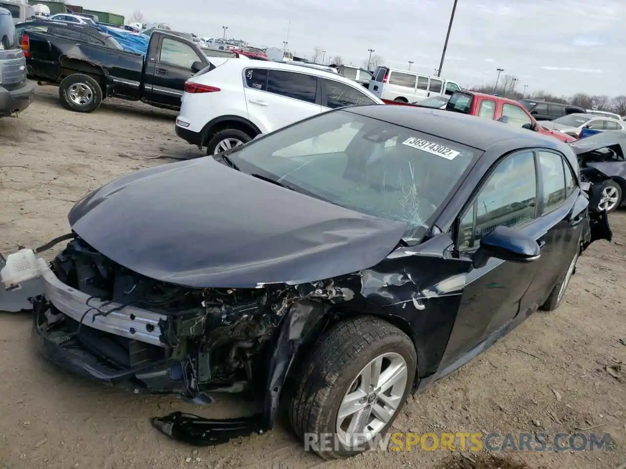 2 Photograph of a damaged car JTNK4RBE4K3057650 TOYOTA COROLLA 2019