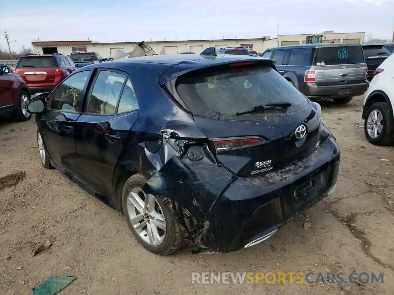 3 Photograph of a damaged car JTNK4RBE4K3057650 TOYOTA COROLLA 2019