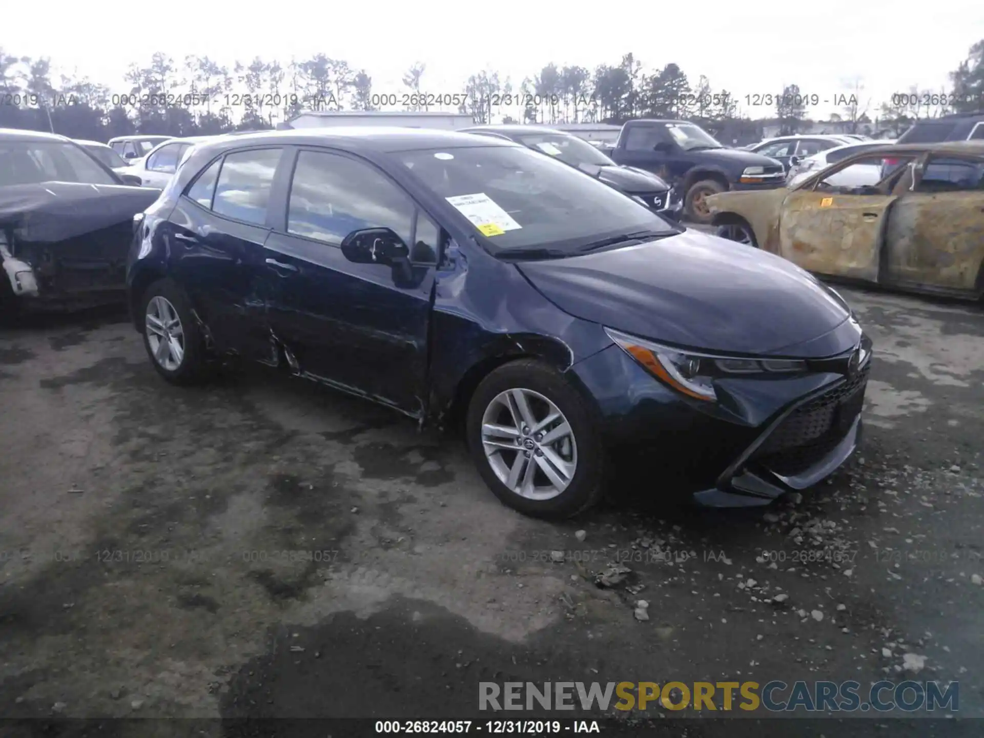 1 Photograph of a damaged car JTNK4RBE4K3063190 TOYOTA COROLLA 2019