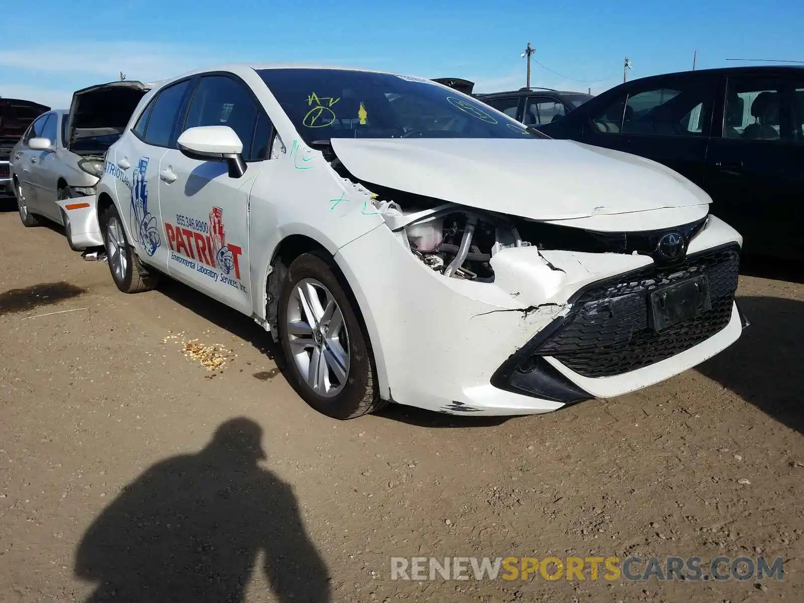 1 Photograph of a damaged car JTNK4RBE4K3063254 TOYOTA COROLLA 2019