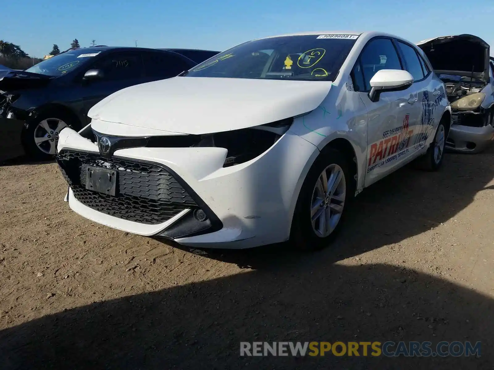 2 Photograph of a damaged car JTNK4RBE4K3063254 TOYOTA COROLLA 2019