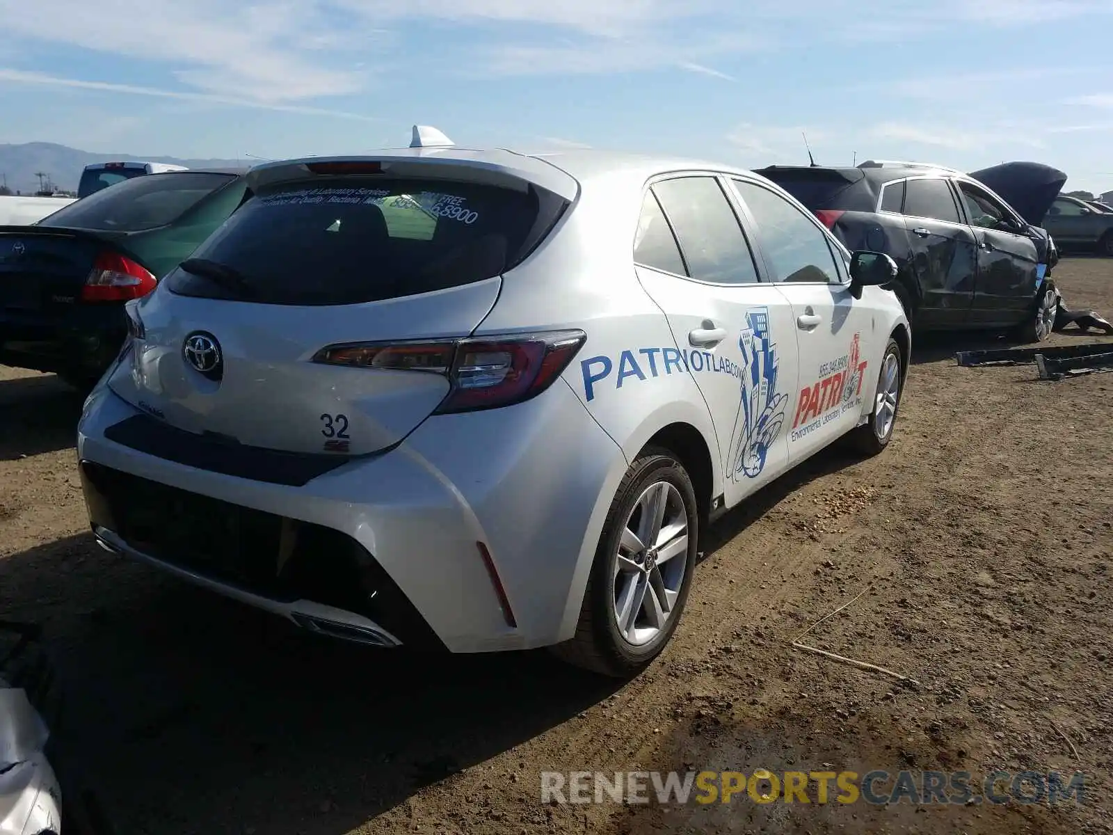 4 Photograph of a damaged car JTNK4RBE4K3063254 TOYOTA COROLLA 2019