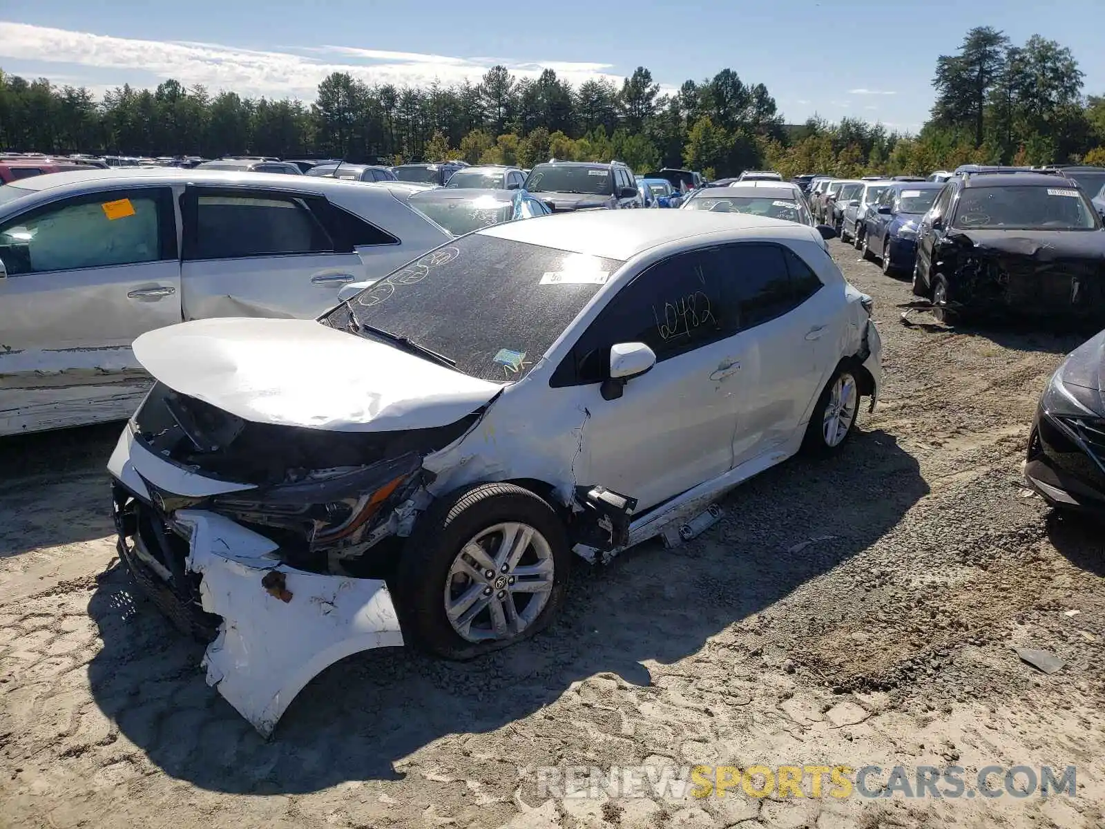 2 Photograph of a damaged car JTNK4RBE4K3065442 TOYOTA COROLLA 2019