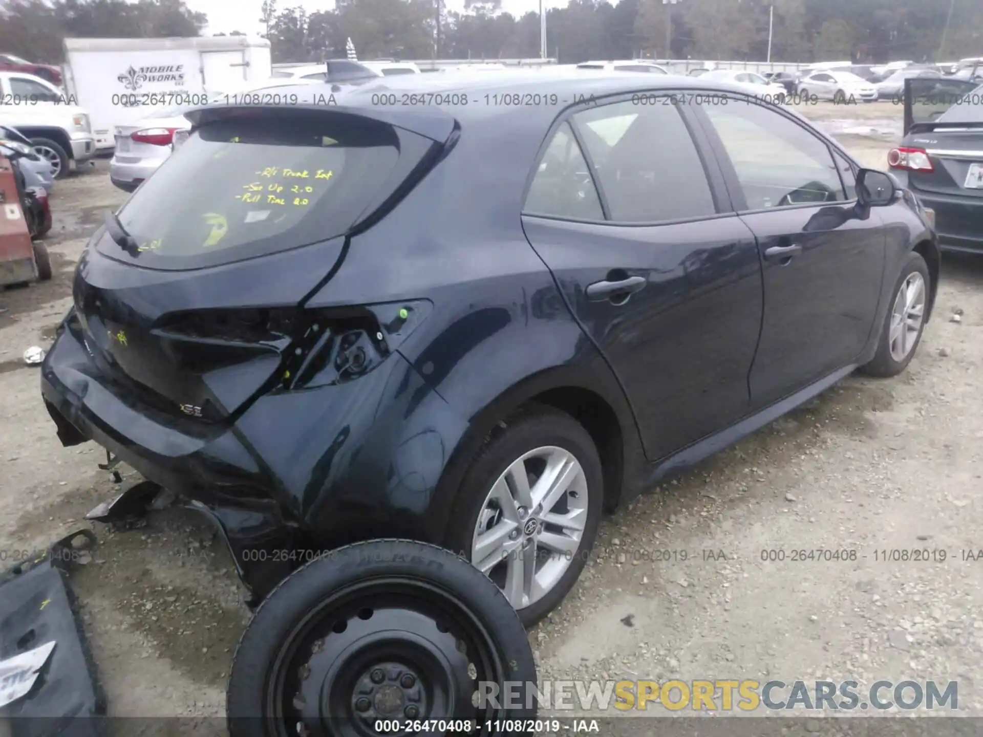 4 Photograph of a damaged car JTNK4RBE4K3065604 TOYOTA COROLLA 2019