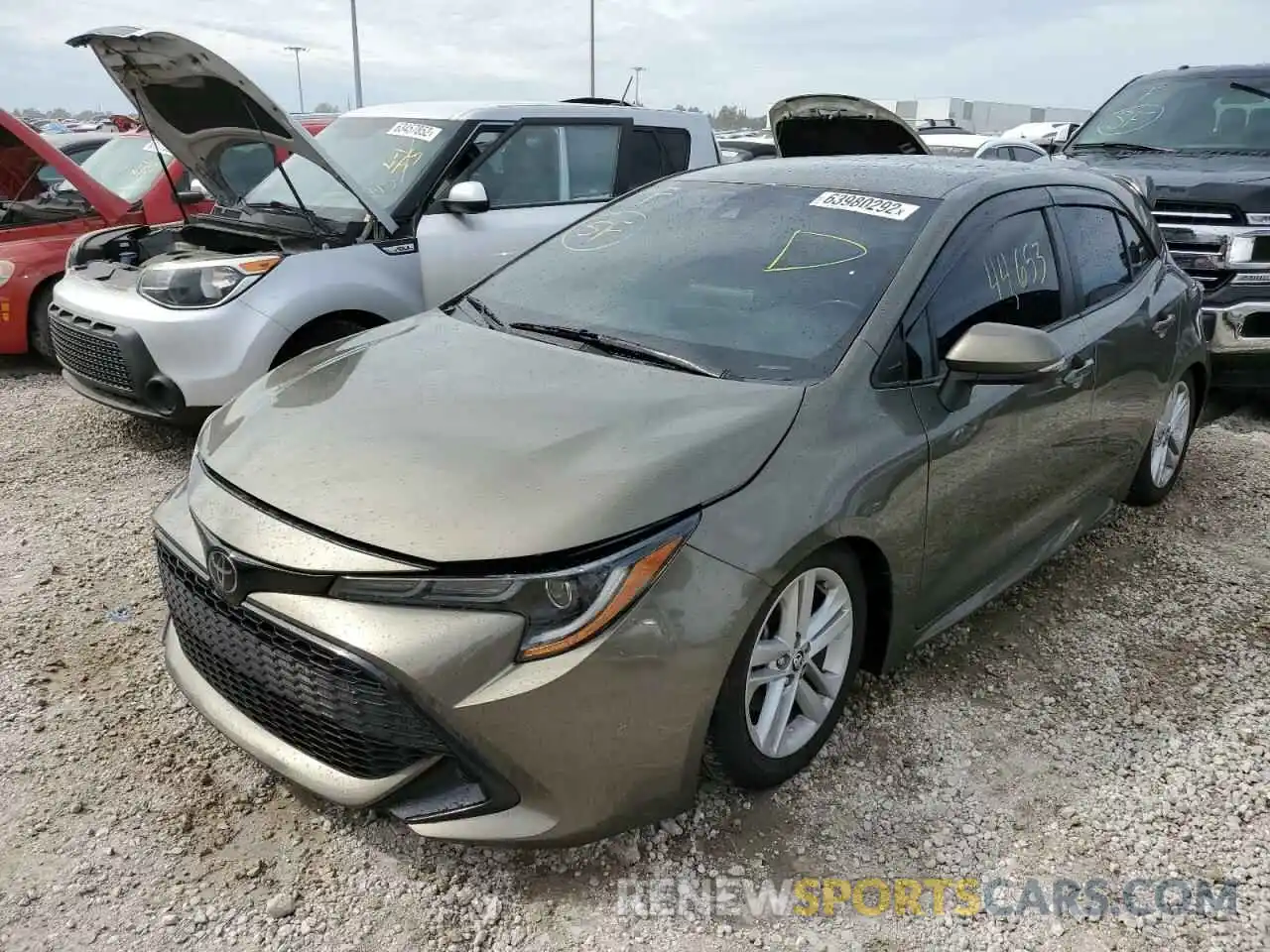 2 Photograph of a damaged car JTNK4RBE4K3069216 TOYOTA COROLLA 2019