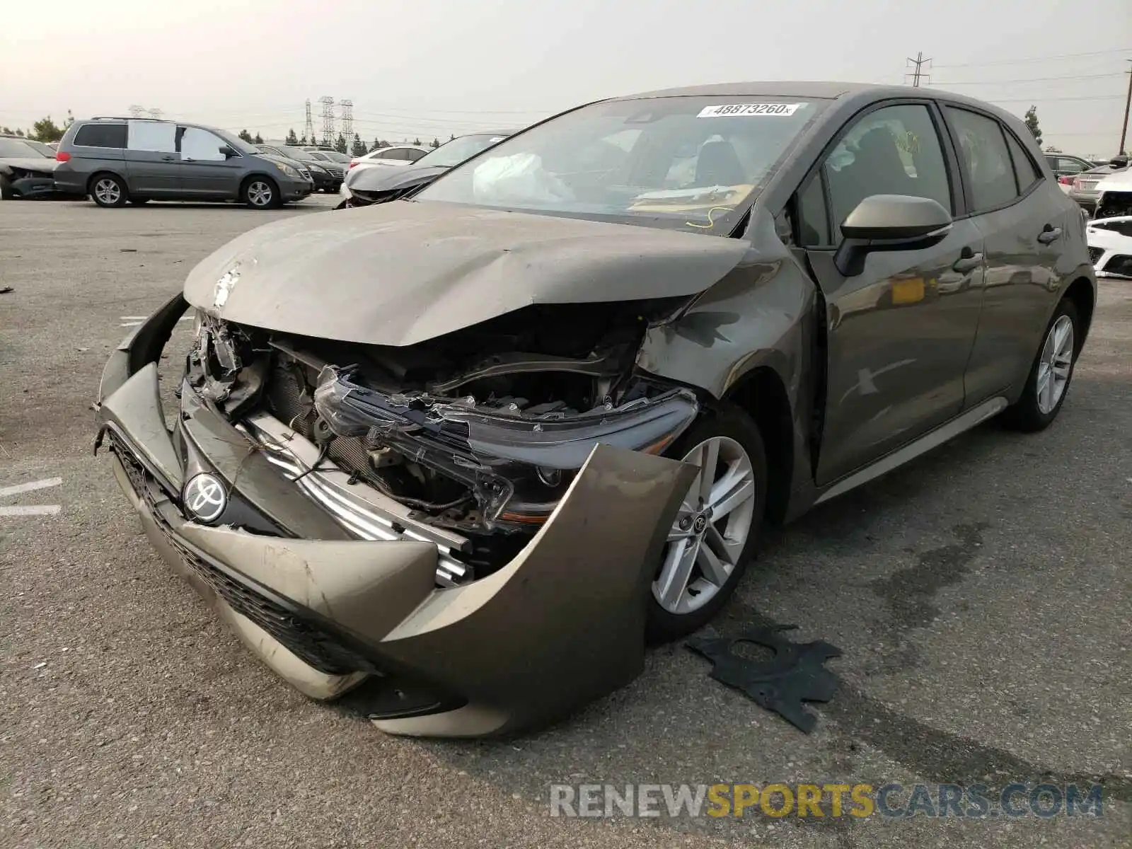 2 Photograph of a damaged car JTNK4RBE5K3001426 TOYOTA COROLLA 2019