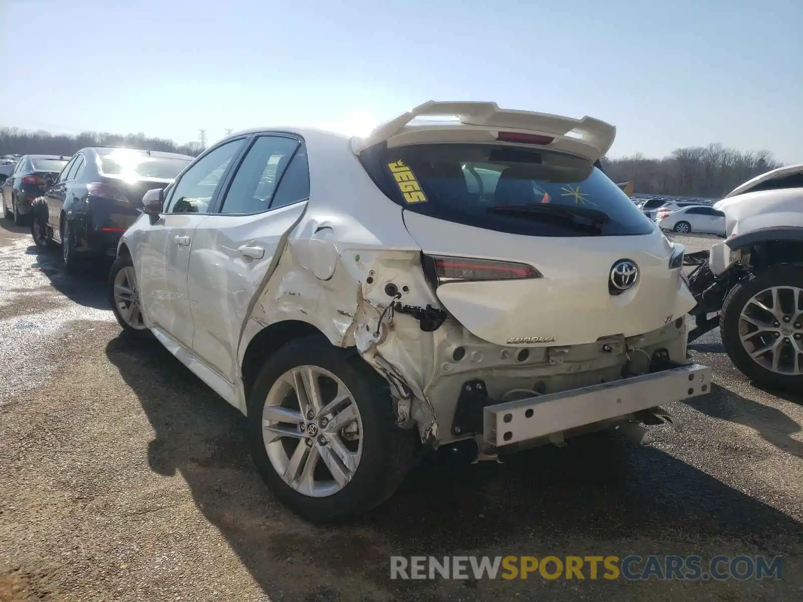 3 Photograph of a damaged car JTNK4RBE5K3003421 TOYOTA COROLLA 2019