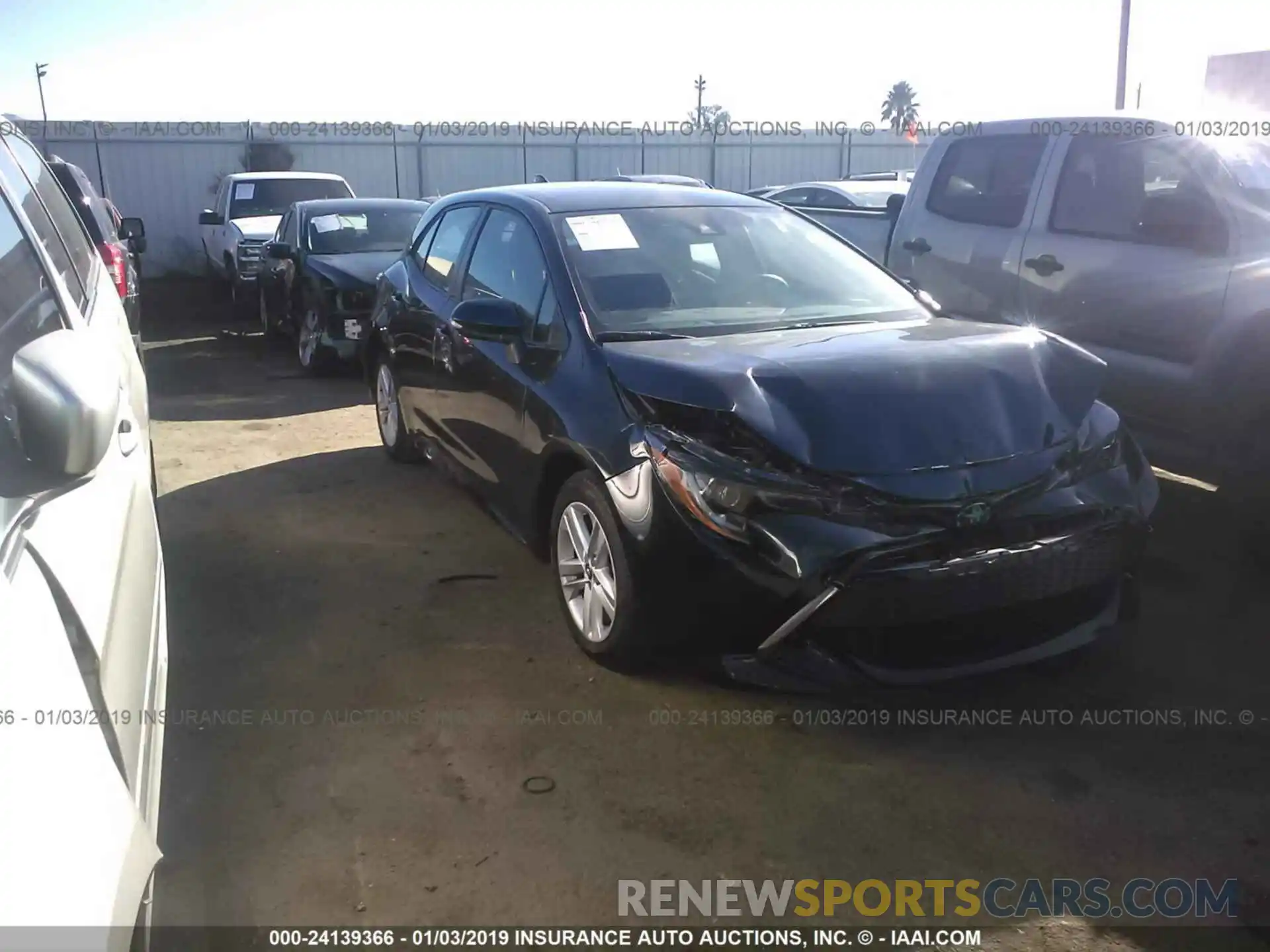 1 Photograph of a damaged car JTNK4RBE5K3003869 TOYOTA COROLLA 2019