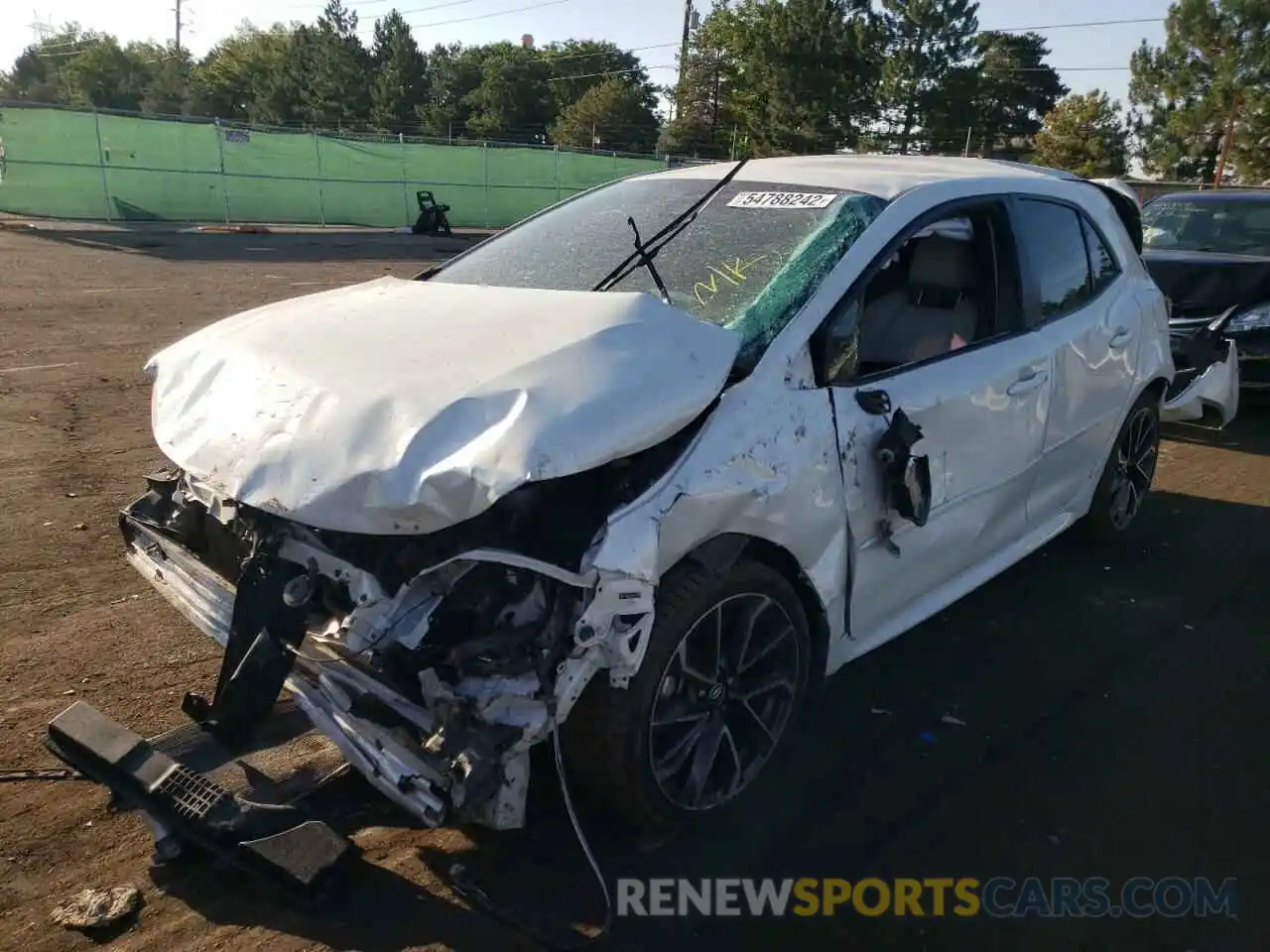 2 Photograph of a damaged car JTNK4RBE5K3005427 TOYOTA COROLLA 2019