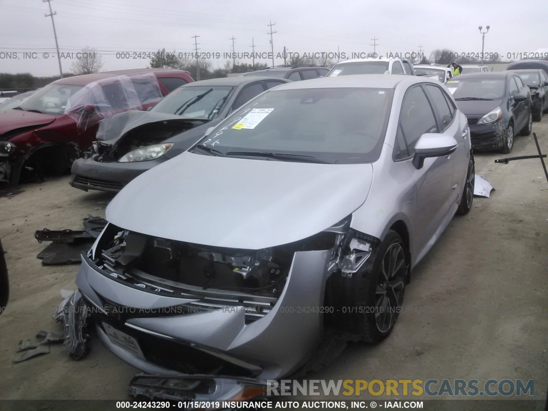 2 Photograph of a damaged car JTNK4RBE5K3006576 TOYOTA COROLLA 2019