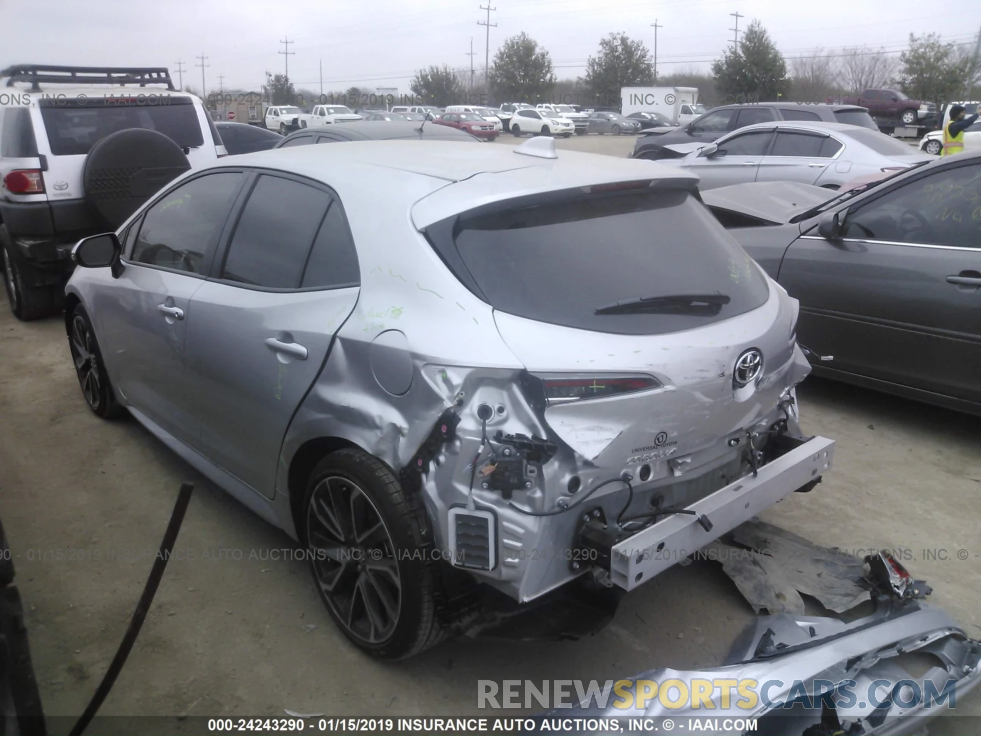 3 Photograph of a damaged car JTNK4RBE5K3006576 TOYOTA COROLLA 2019