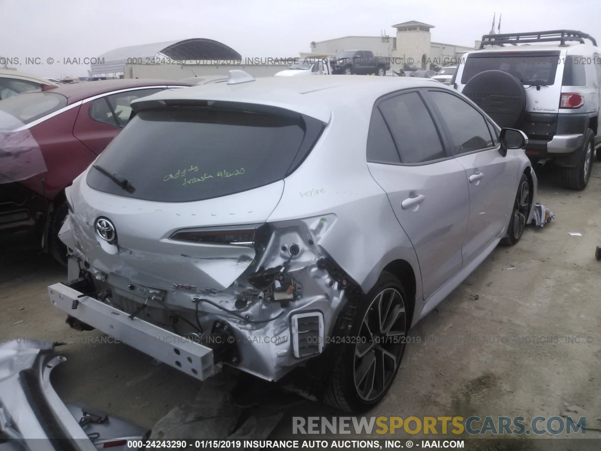 4 Photograph of a damaged car JTNK4RBE5K3006576 TOYOTA COROLLA 2019