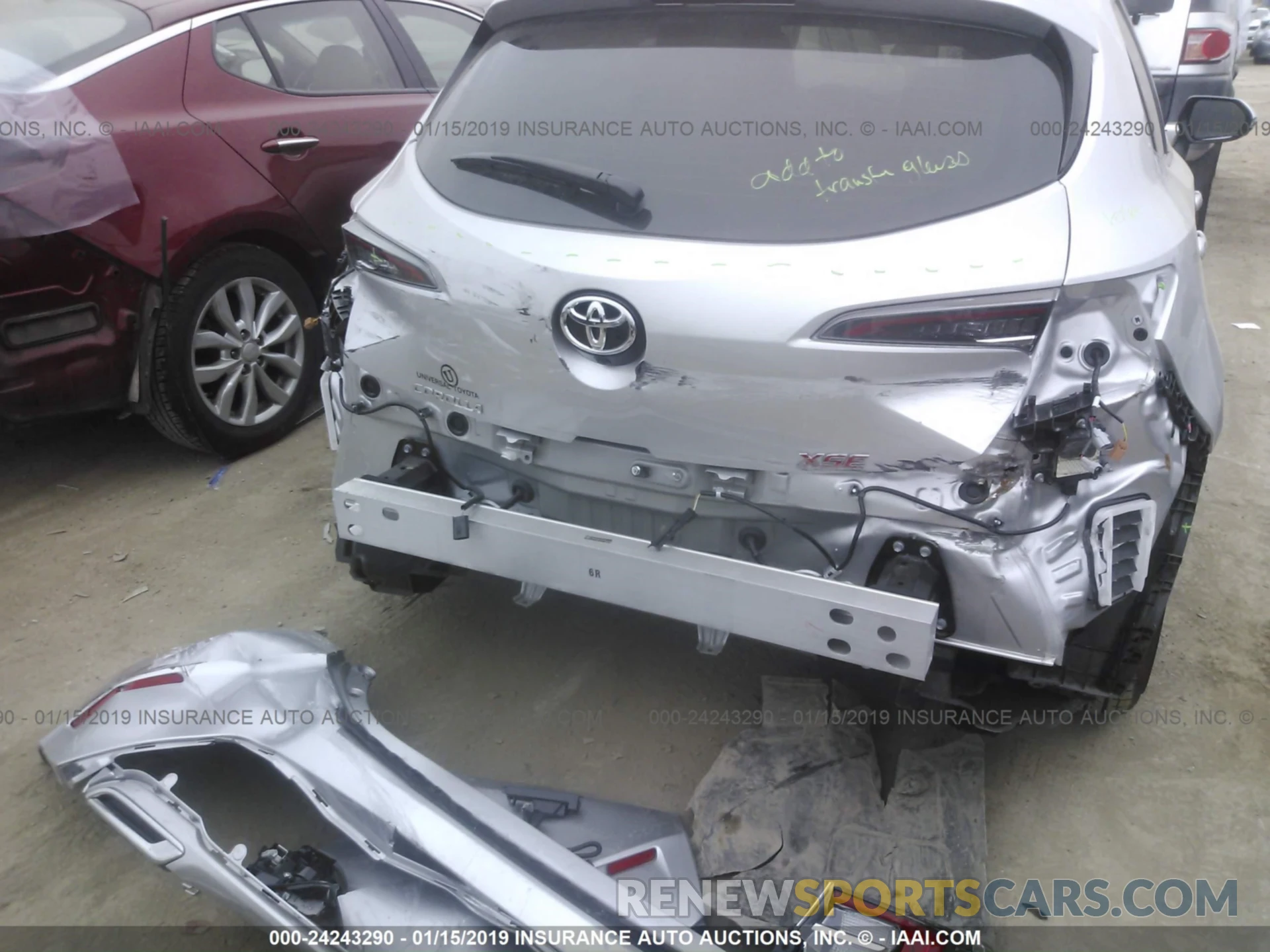 6 Photograph of a damaged car JTNK4RBE5K3006576 TOYOTA COROLLA 2019