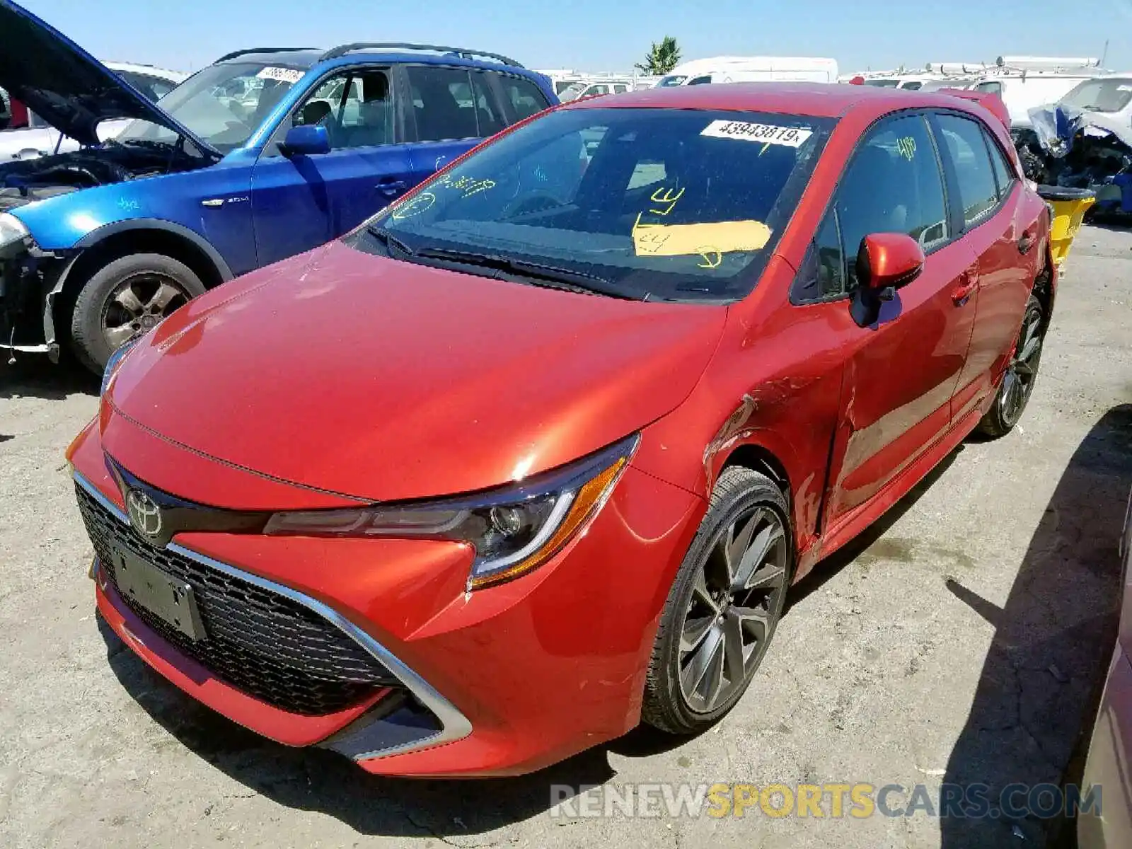 2 Photograph of a damaged car JTNK4RBE5K3007758 TOYOTA COROLLA 2019