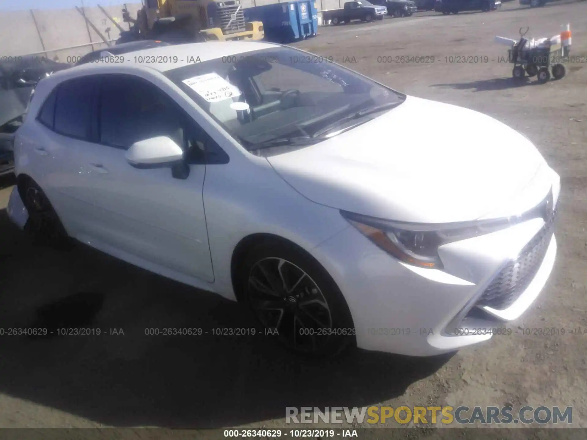 1 Photograph of a damaged car JTNK4RBE5K3008148 TOYOTA COROLLA 2019