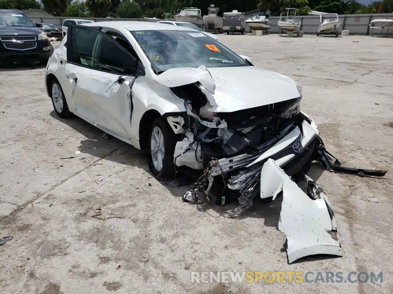 1 Photograph of a damaged car JTNK4RBE5K3016928 TOYOTA COROLLA 2019