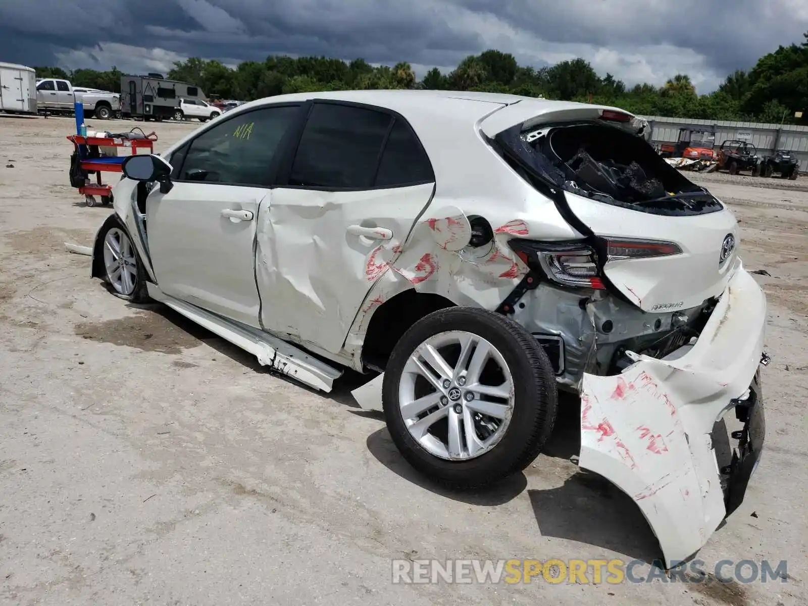 3 Photograph of a damaged car JTNK4RBE5K3016928 TOYOTA COROLLA 2019