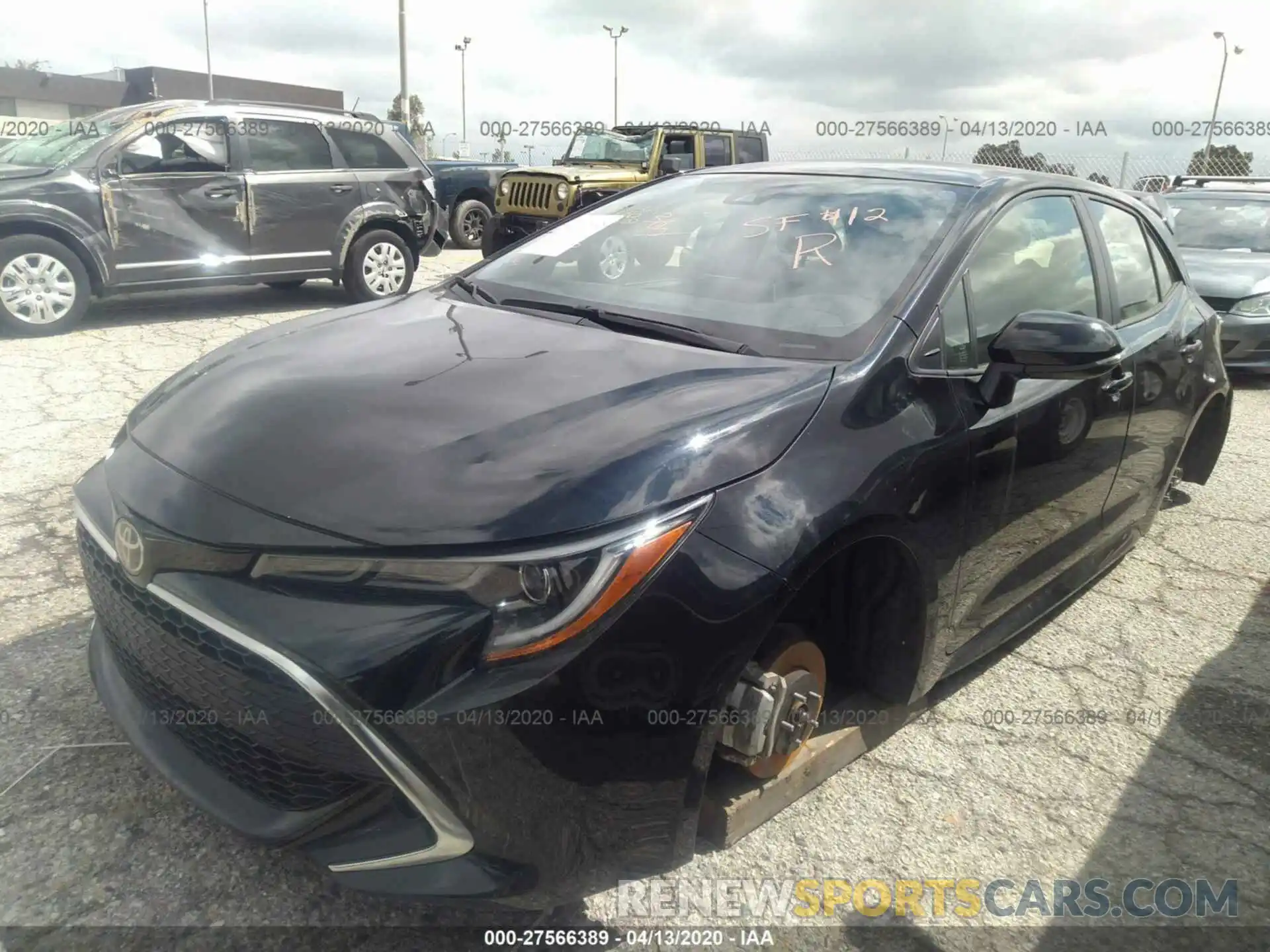 2 Photograph of a damaged car JTNK4RBE5K3020901 TOYOTA COROLLA 2019