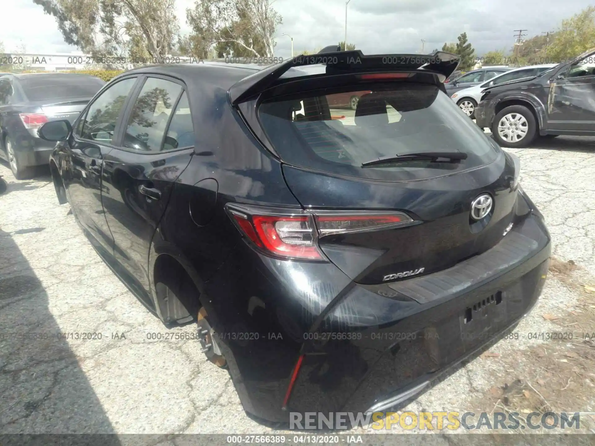 3 Photograph of a damaged car JTNK4RBE5K3020901 TOYOTA COROLLA 2019