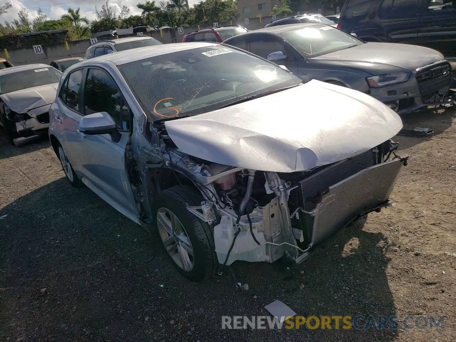 1 Photograph of a damaged car JTNK4RBE5K3022907 TOYOTA COROLLA 2019