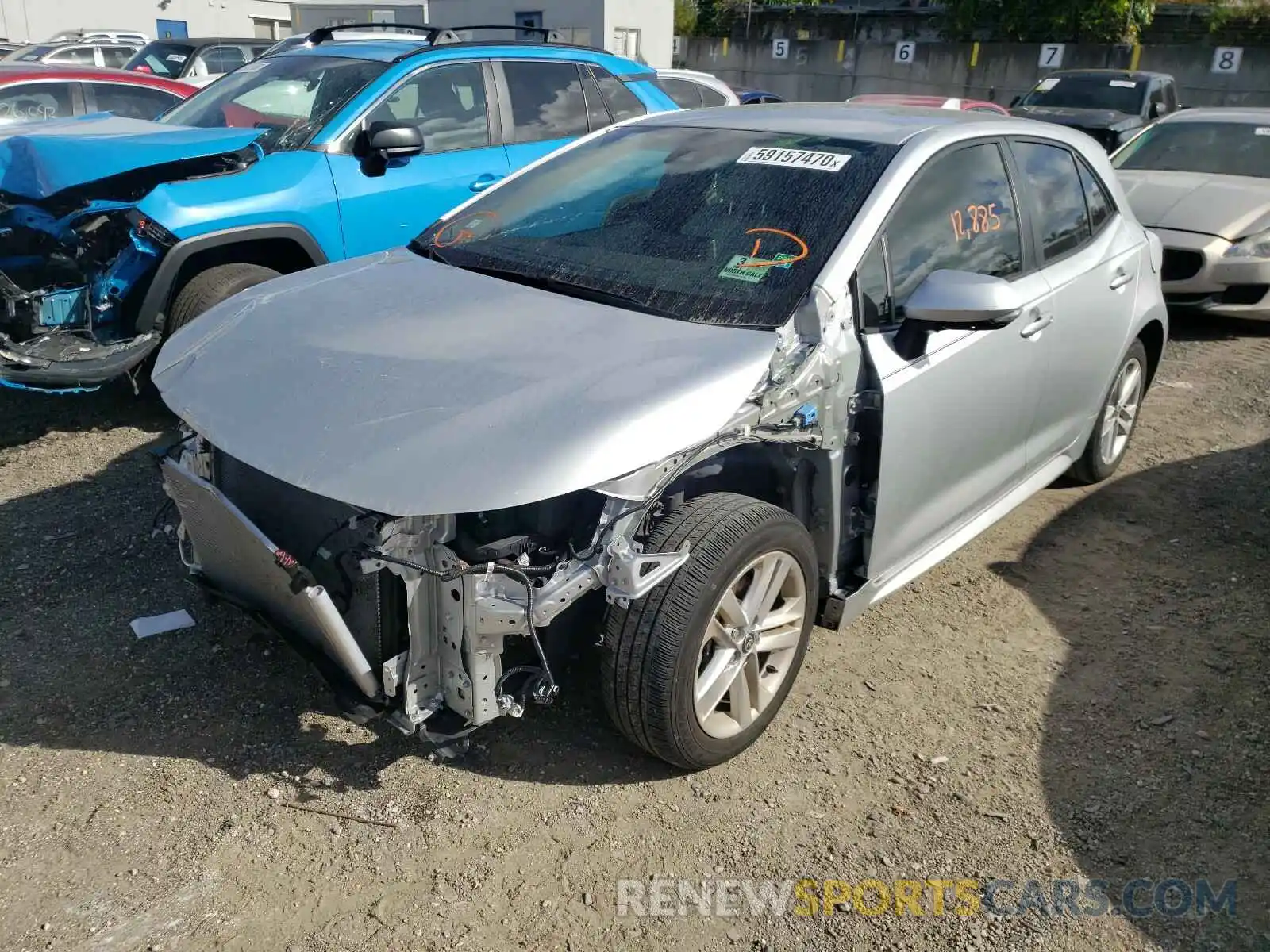 2 Photograph of a damaged car JTNK4RBE5K3022907 TOYOTA COROLLA 2019