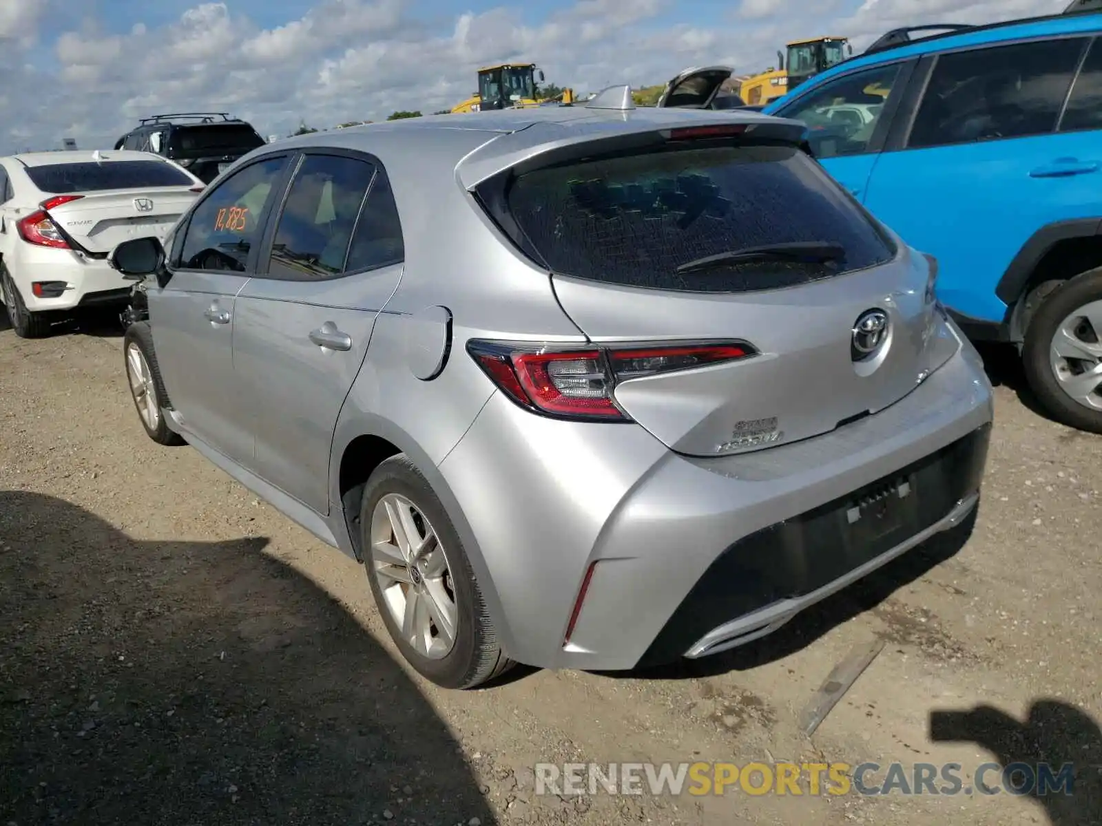 3 Photograph of a damaged car JTNK4RBE5K3022907 TOYOTA COROLLA 2019