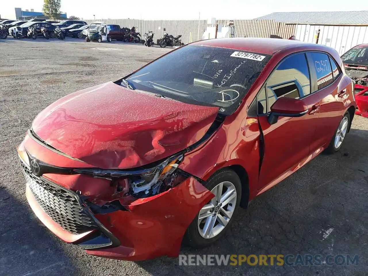 2 Photograph of a damaged car JTNK4RBE5K3025175 TOYOTA COROLLA 2019