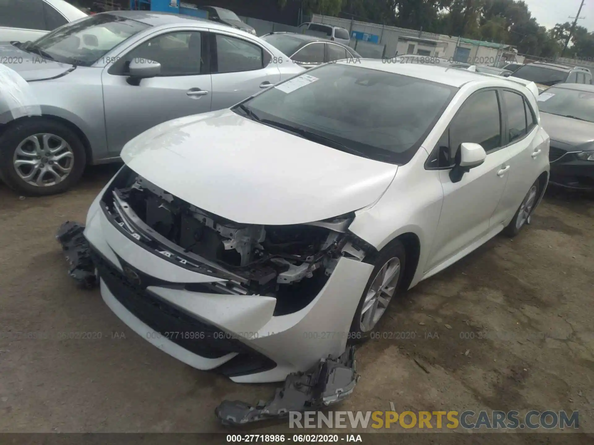 2 Photograph of a damaged car JTNK4RBE5K3027556 TOYOTA COROLLA 2019