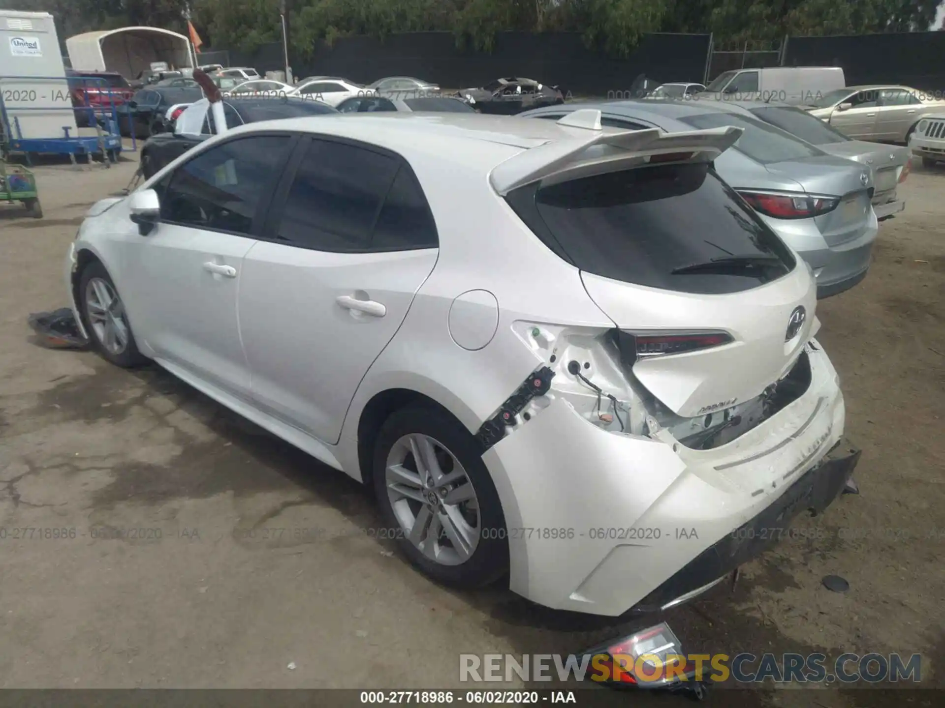 3 Photograph of a damaged car JTNK4RBE5K3027556 TOYOTA COROLLA 2019