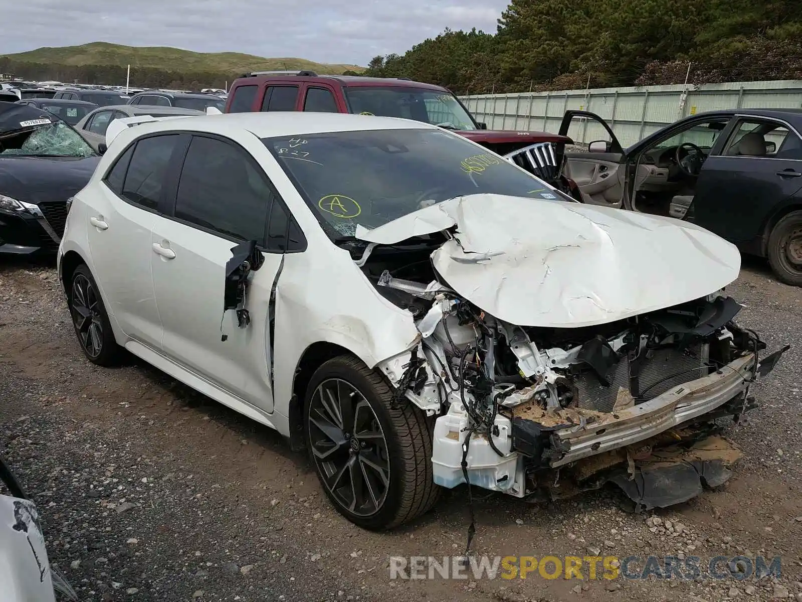 1 Photograph of a damaged car JTNK4RBE5K3029405 TOYOTA COROLLA 2019