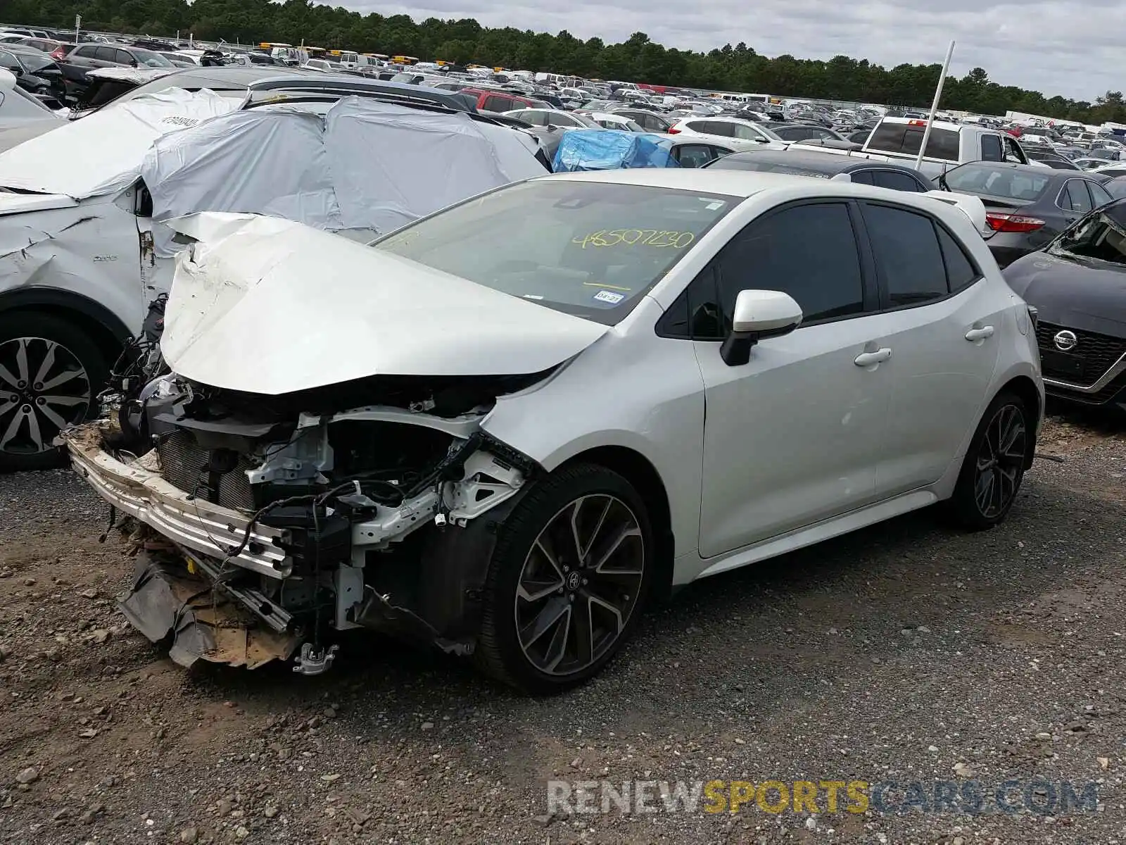 2 Photograph of a damaged car JTNK4RBE5K3029405 TOYOTA COROLLA 2019