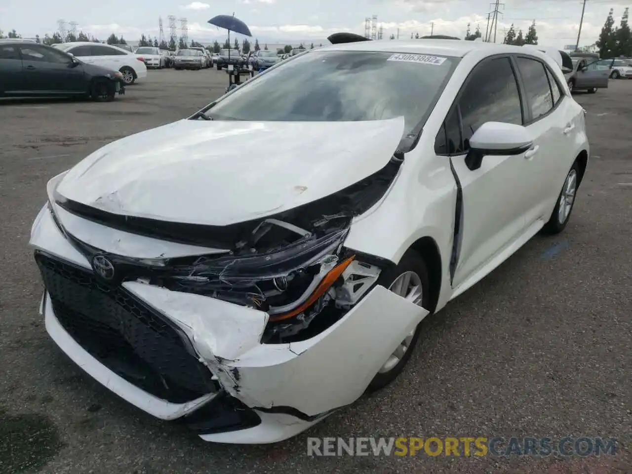 2 Photograph of a damaged car JTNK4RBE5K3032174 TOYOTA COROLLA 2019