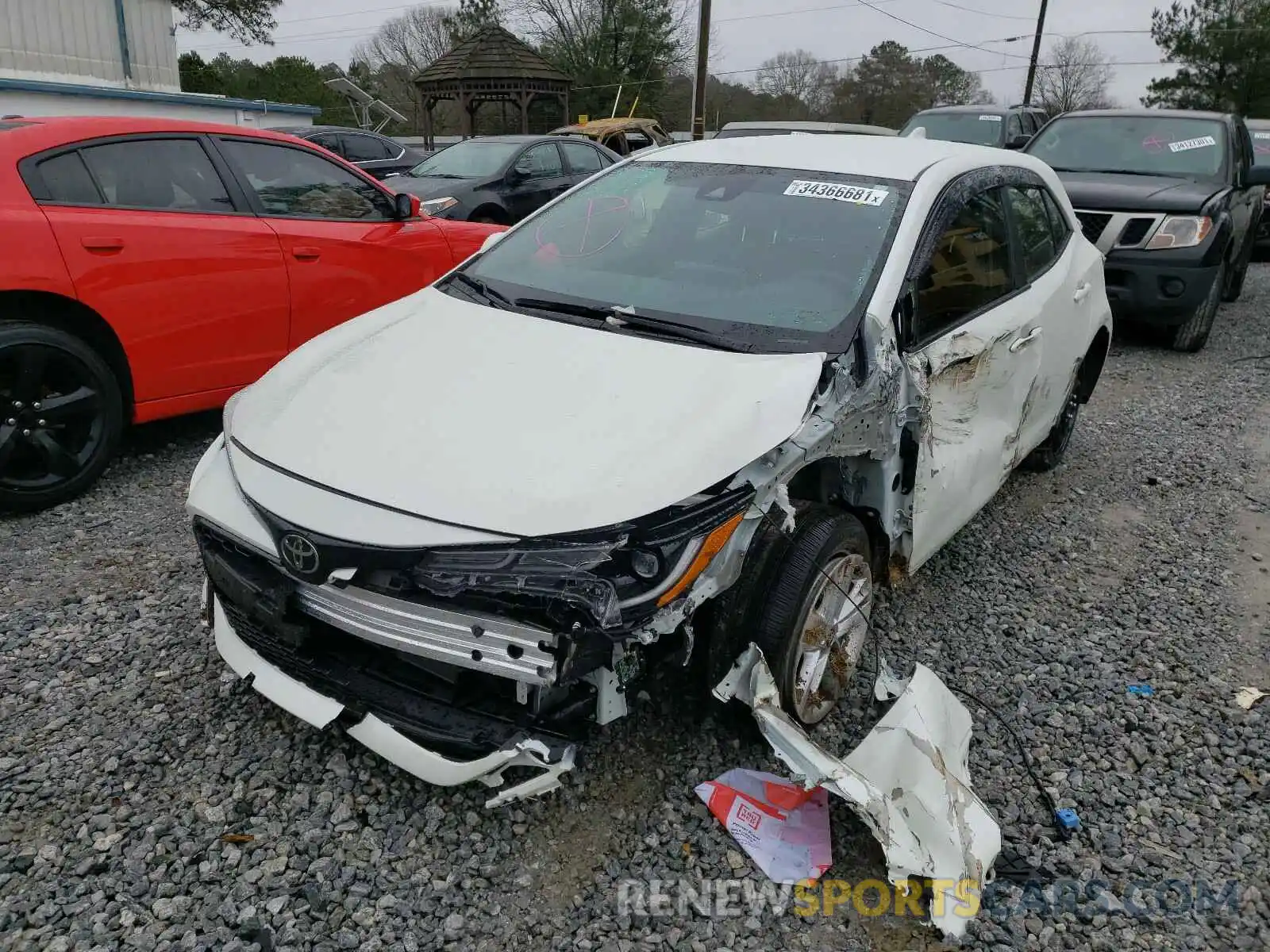 2 Photograph of a damaged car JTNK4RBE5K3033700 TOYOTA COROLLA 2019