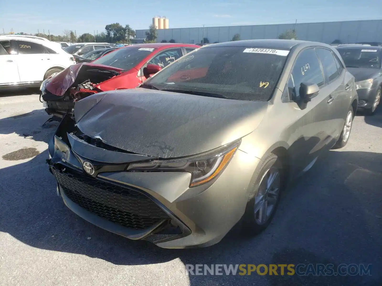 2 Photograph of a damaged car JTNK4RBE5K3037049 TOYOTA COROLLA 2019