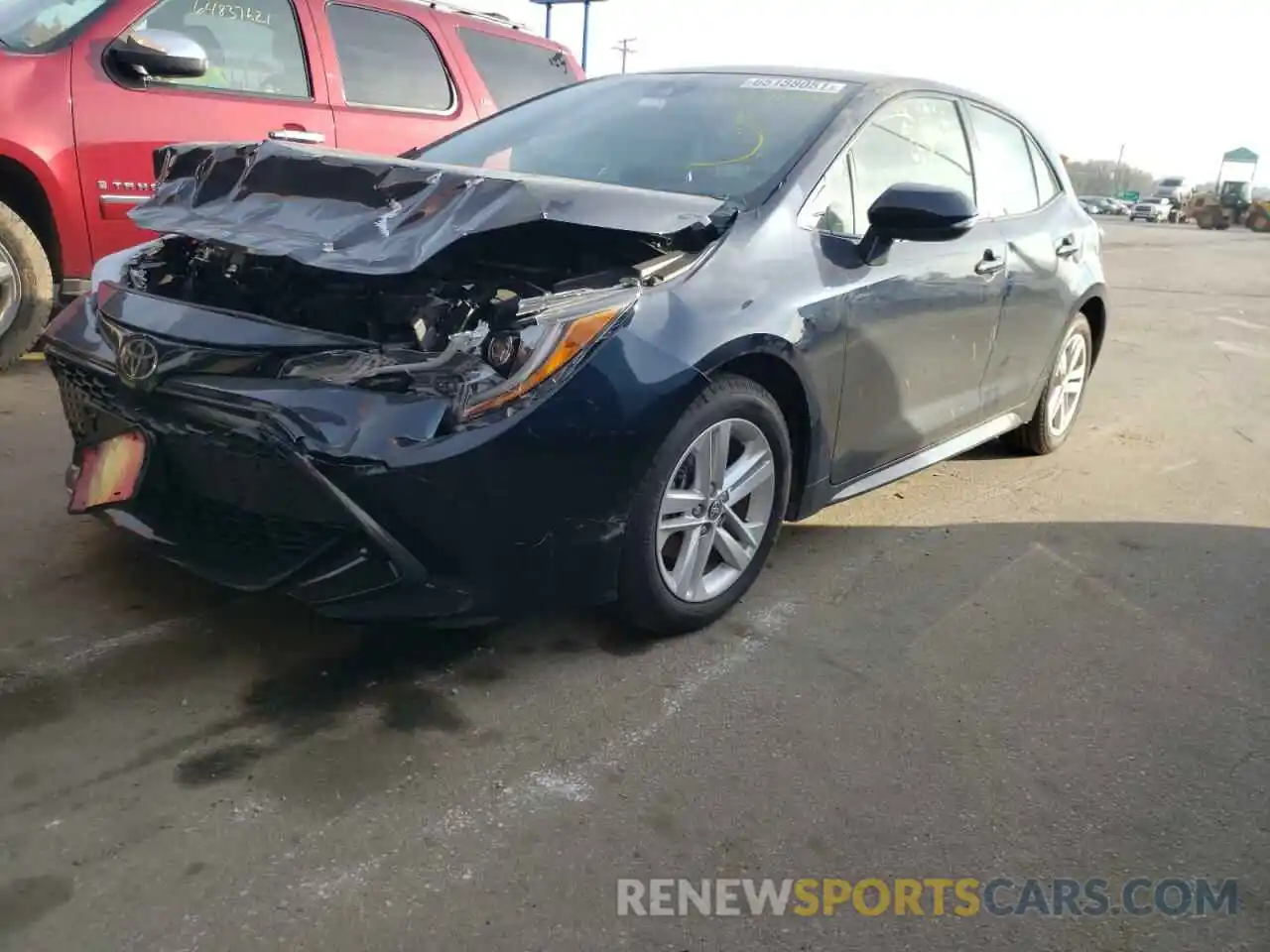 2 Photograph of a damaged car JTNK4RBE5K3039559 TOYOTA COROLLA 2019