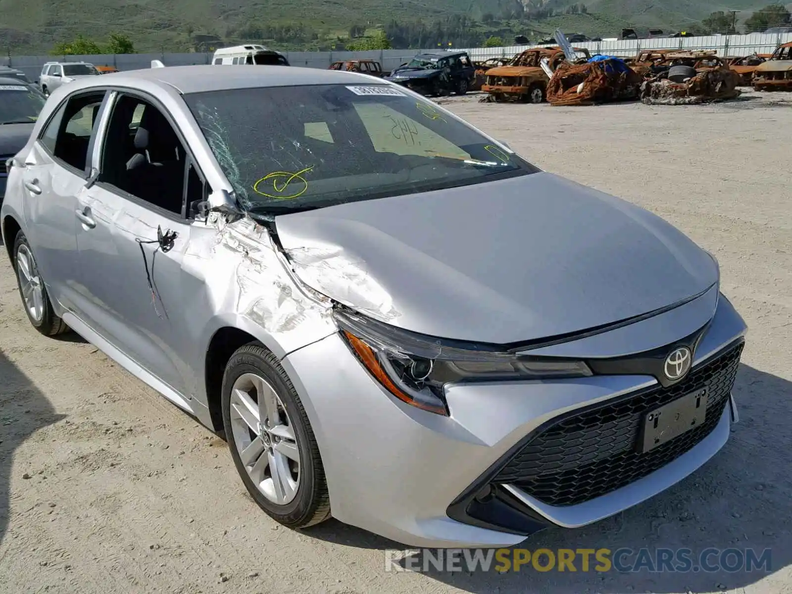 1 Photograph of a damaged car JTNK4RBE5K3040100 TOYOTA COROLLA 2019