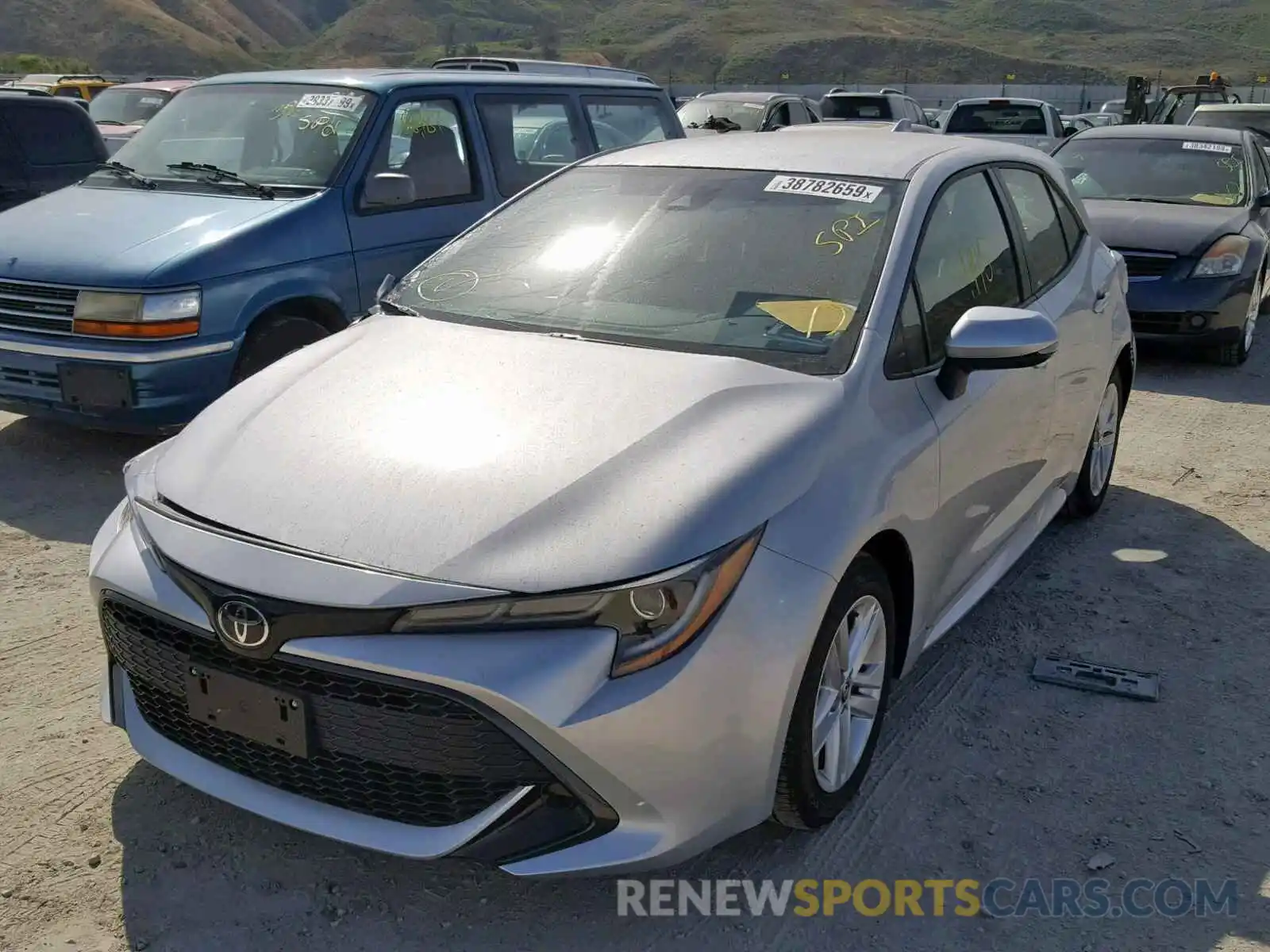 2 Photograph of a damaged car JTNK4RBE5K3040100 TOYOTA COROLLA 2019