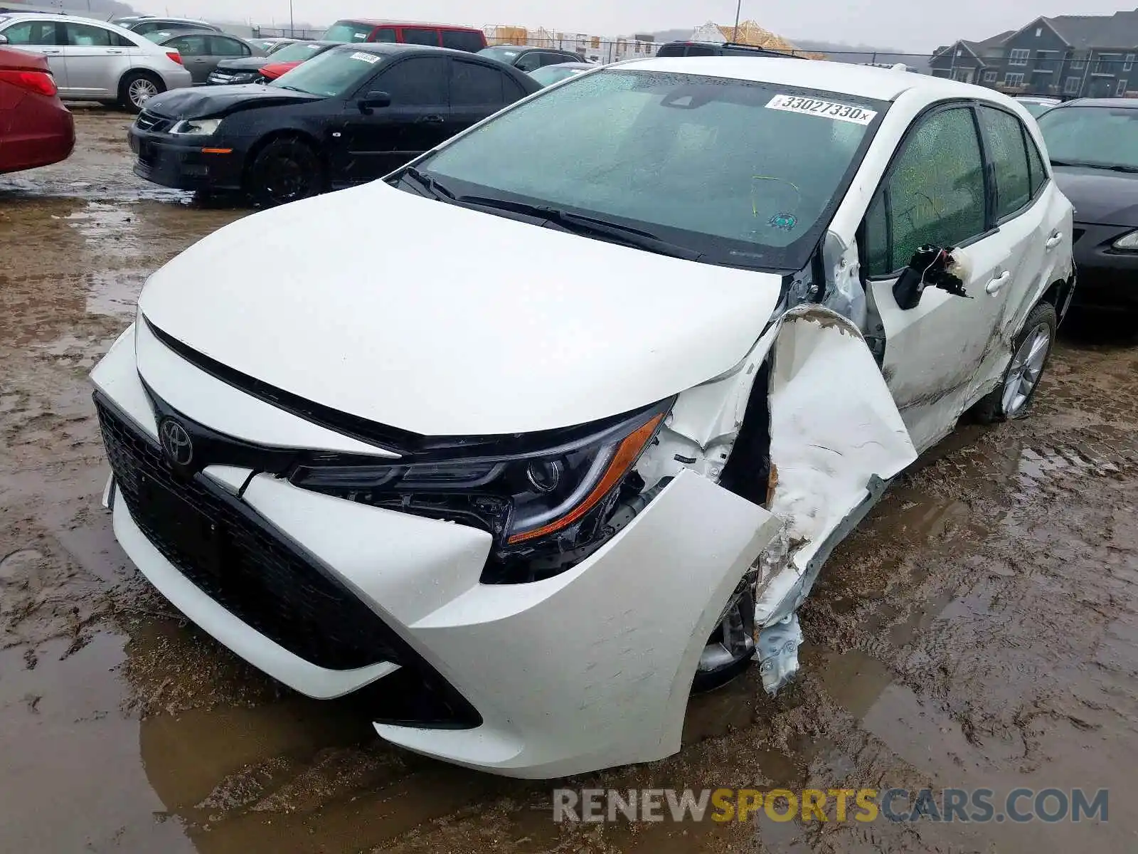 2 Photograph of a damaged car JTNK4RBE5K3040453 TOYOTA COROLLA 2019