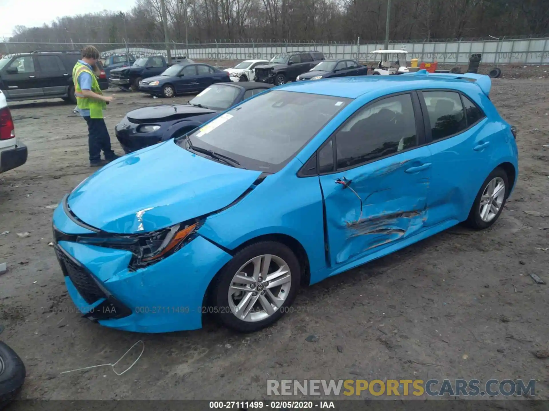 2 Photograph of a damaged car JTNK4RBE5K3043255 TOYOTA COROLLA 2019