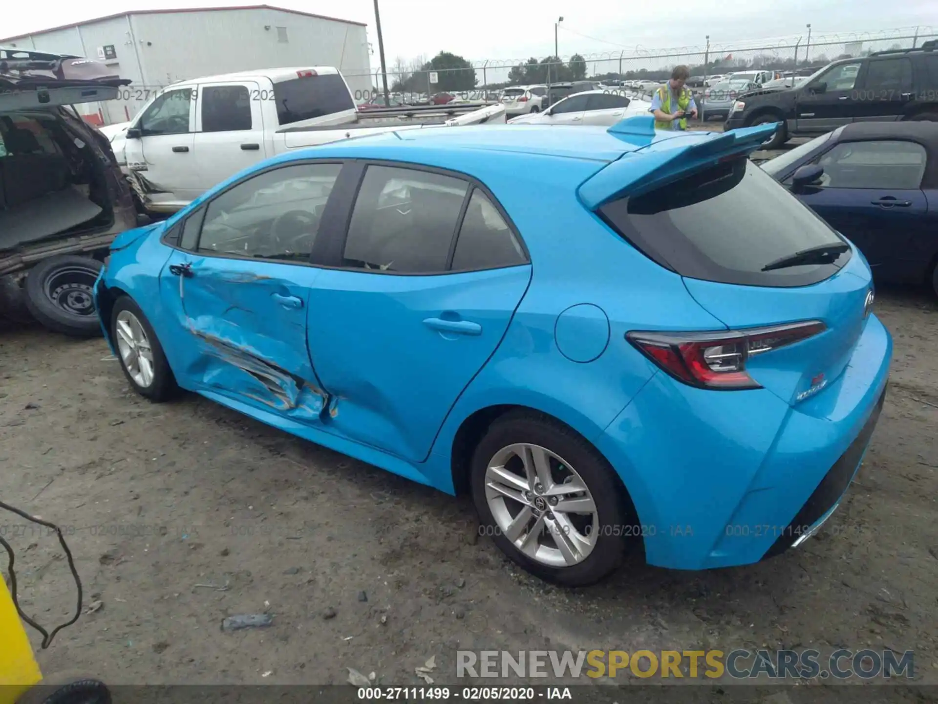 3 Photograph of a damaged car JTNK4RBE5K3043255 TOYOTA COROLLA 2019