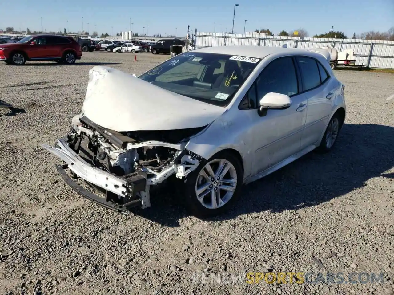 2 Photograph of a damaged car JTNK4RBE5K3043952 TOYOTA COROLLA 2019