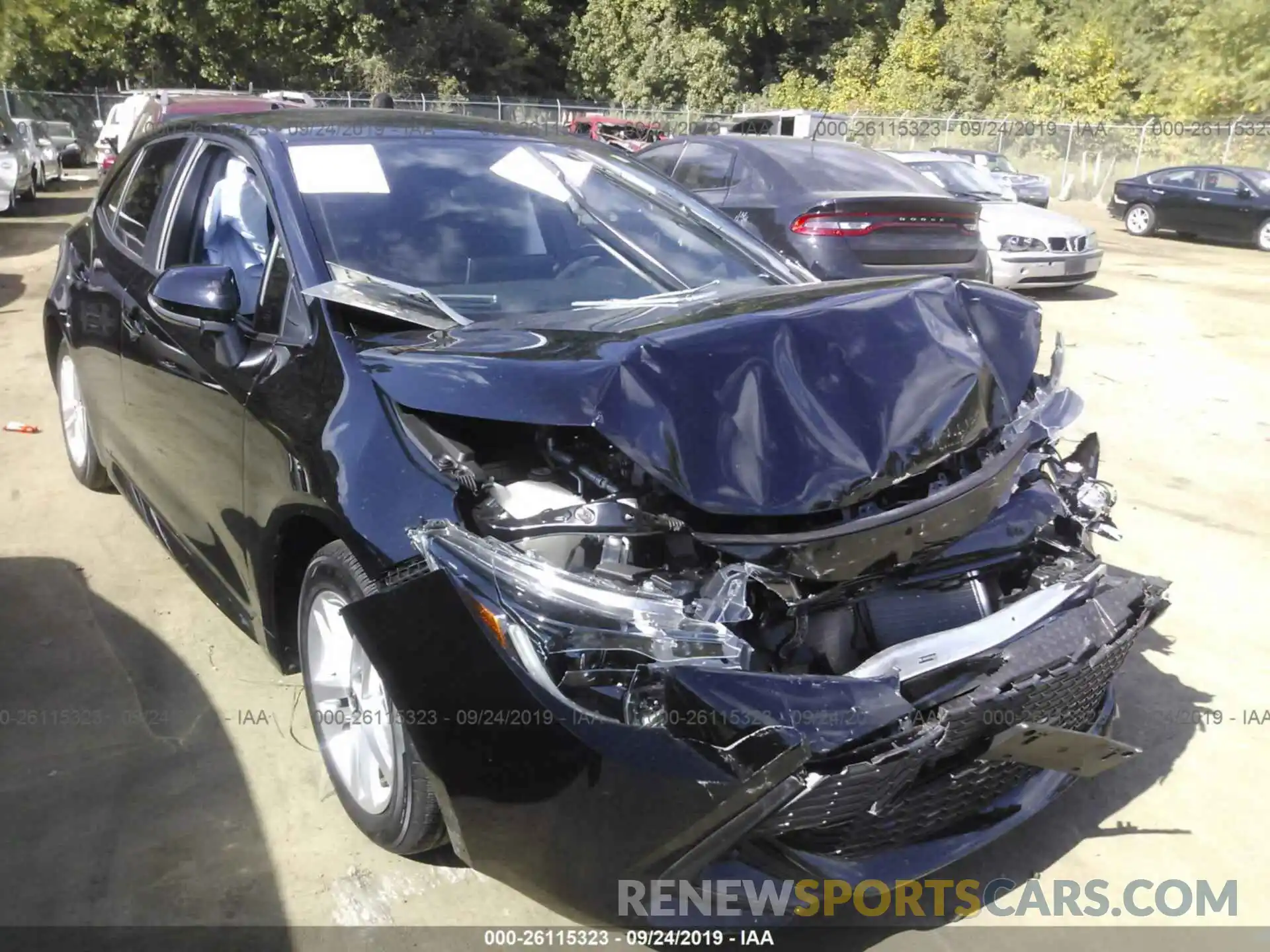 1 Photograph of a damaged car JTNK4RBE5K3048262 TOYOTA COROLLA 2019