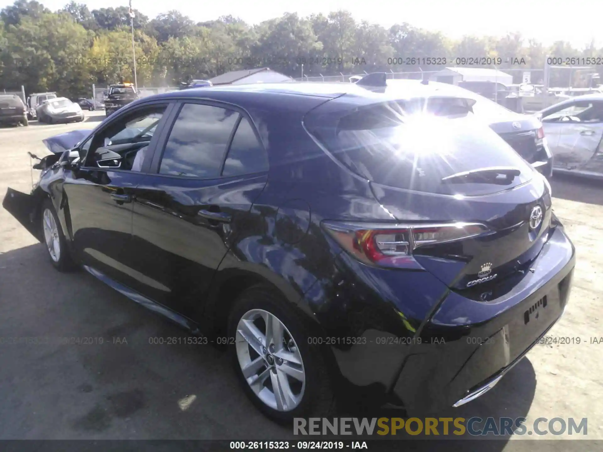 3 Photograph of a damaged car JTNK4RBE5K3048262 TOYOTA COROLLA 2019