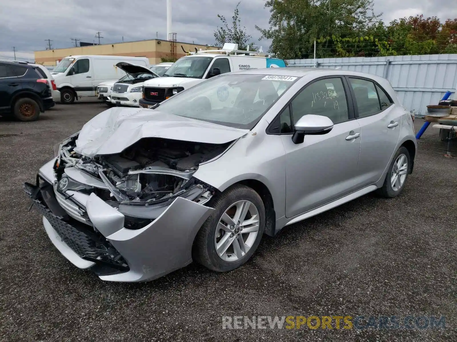 2 Photograph of a damaged car JTNK4RBE5K3048584 TOYOTA COROLLA 2019