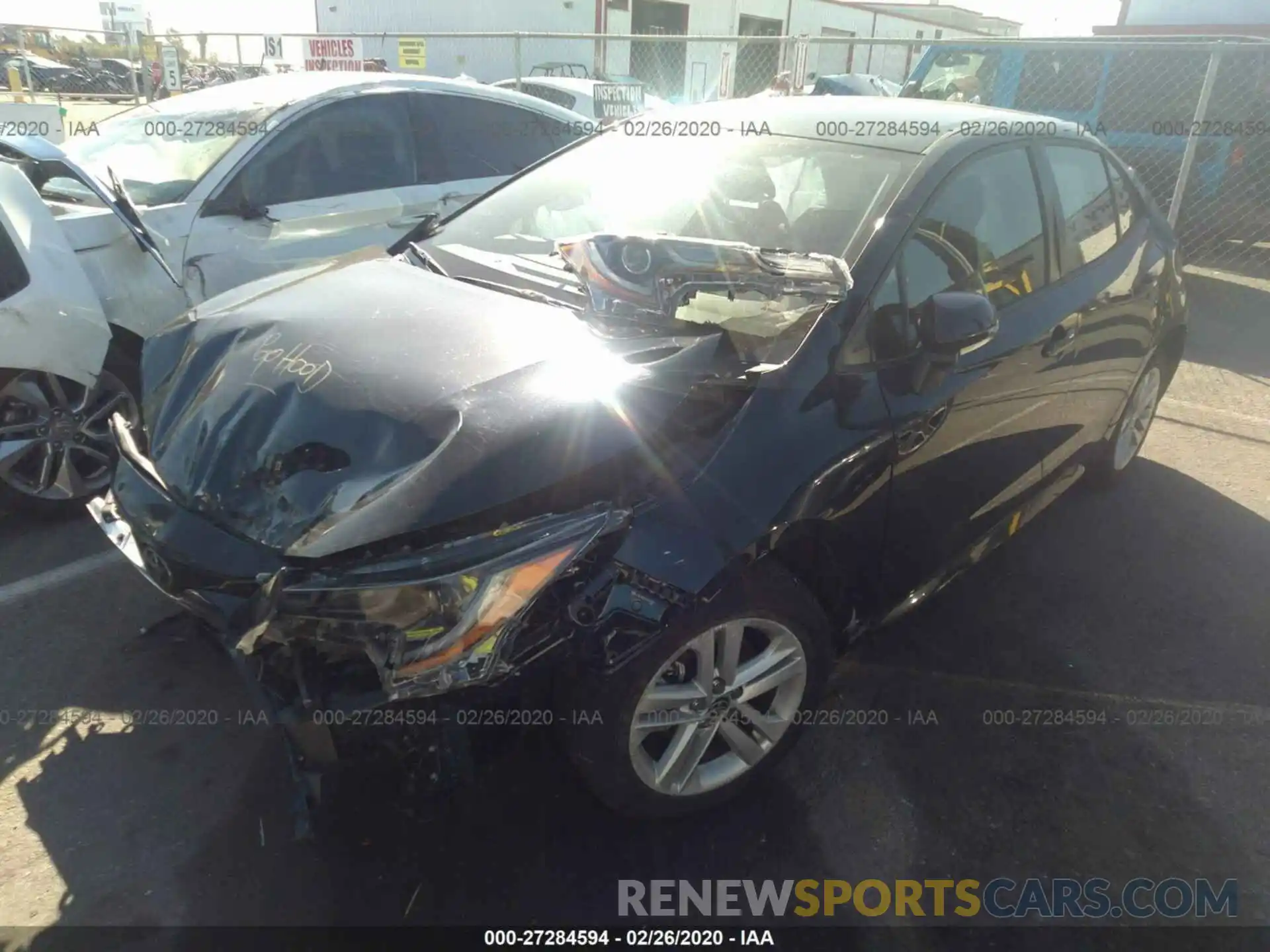 2 Photograph of a damaged car JTNK4RBE5K3049301 TOYOTA COROLLA 2019