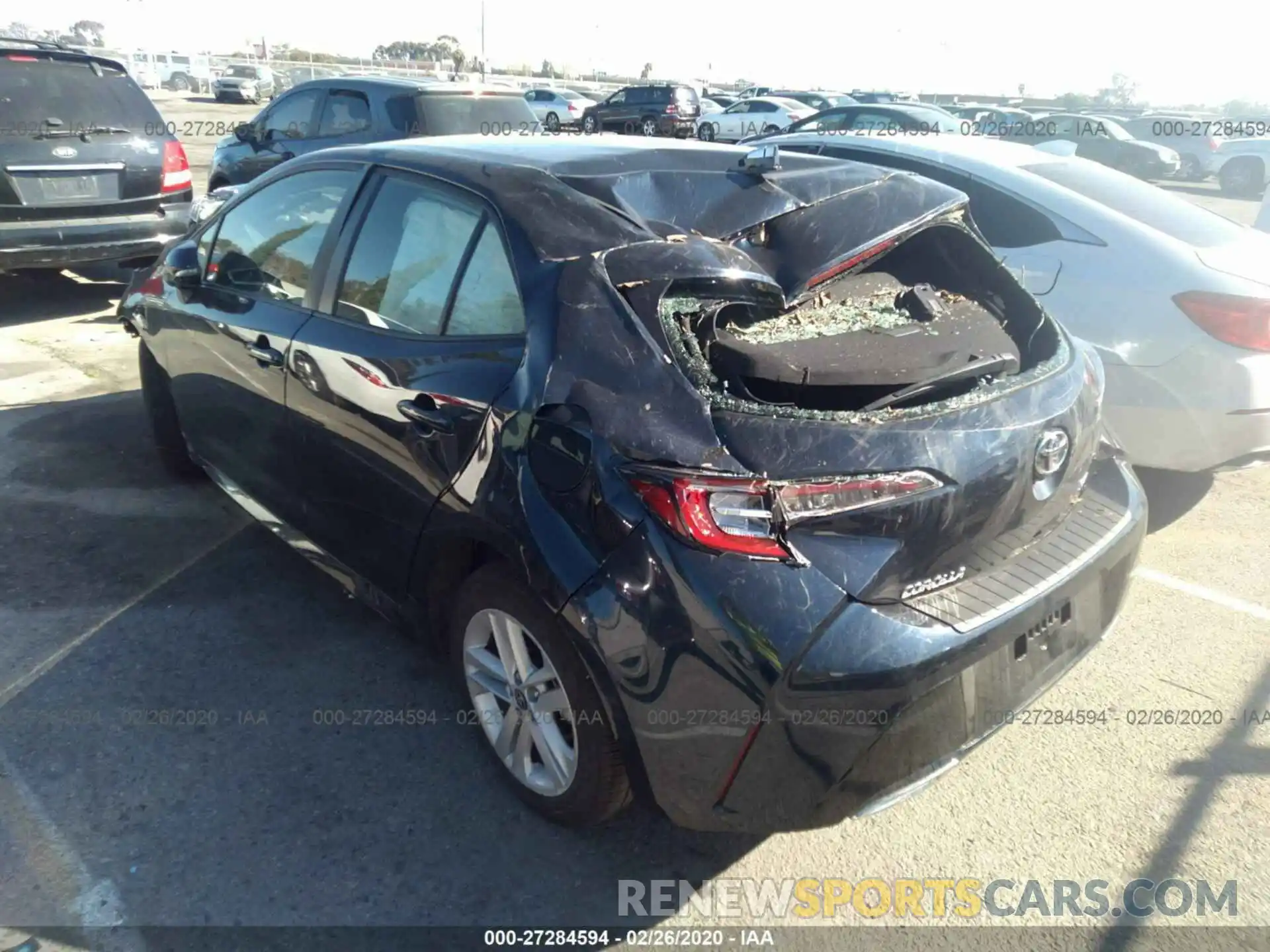 3 Photograph of a damaged car JTNK4RBE5K3049301 TOYOTA COROLLA 2019