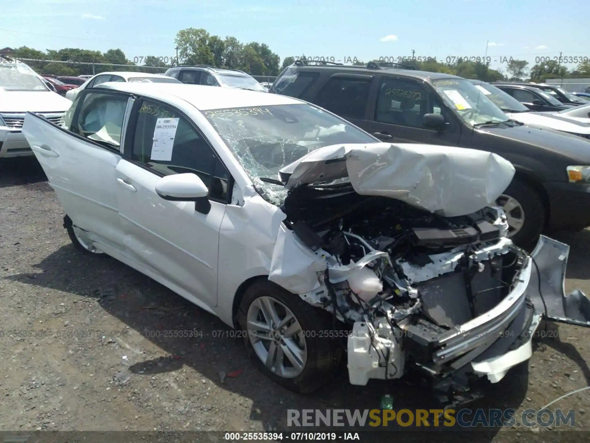 1 Photograph of a damaged car JTNK4RBE5K3049900 TOYOTA COROLLA 2019