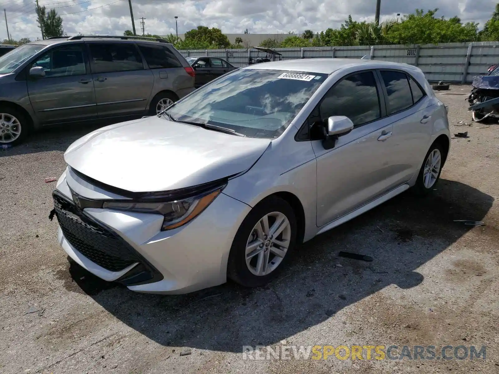 2 Photograph of a damaged car JTNK4RBE5K3053753 TOYOTA COROLLA 2019